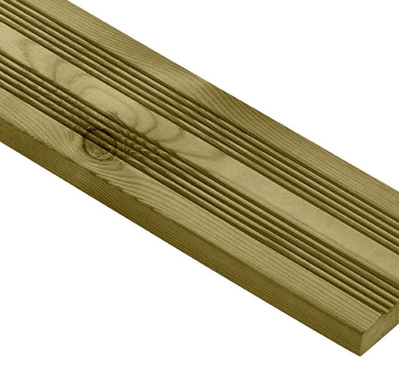 Lame de terrasse PIN SYLVESTRE Réversible , 3M ,l 14.50 x L 300 cm