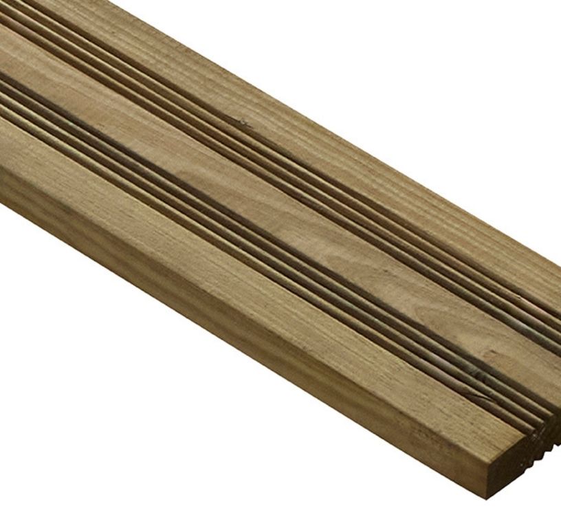 Lame de terrasse PIN MARITIME Réversible, 2.45M ,l 14 x L 245 cm