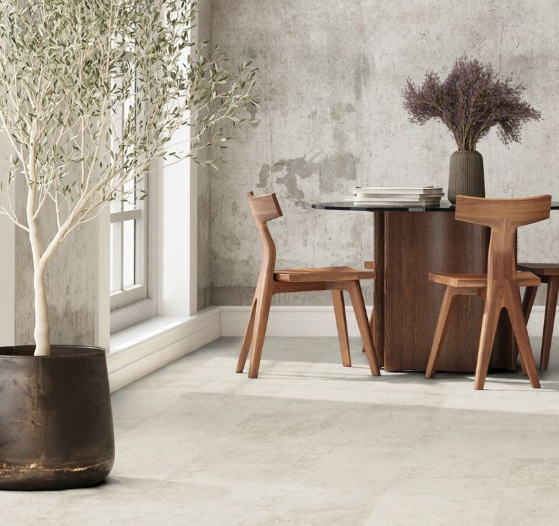 Sol vinyle VIRTUO 55 RIGID ACOUSTIC DALLE Gerflor, Pierre tavla clear, dalle 39.90 x 73.00 cm