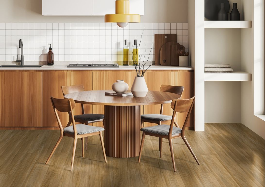 Sol vinyle VIRTUO 55 RIGID ACOUSTIC LAME Gerflor, Bois qaja honey, lame 22.90 x 125.00 cm