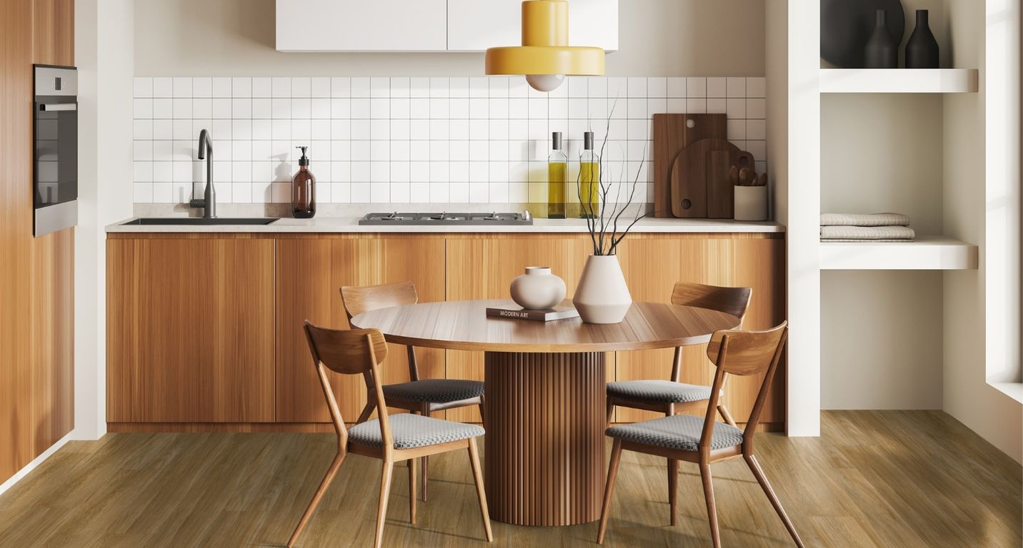 Sol vinyle VIRTUO 55 RIGID ACOUSTIC LAME Gerflor, Bois qaja honey, lame 22.90 x 125.00 cm