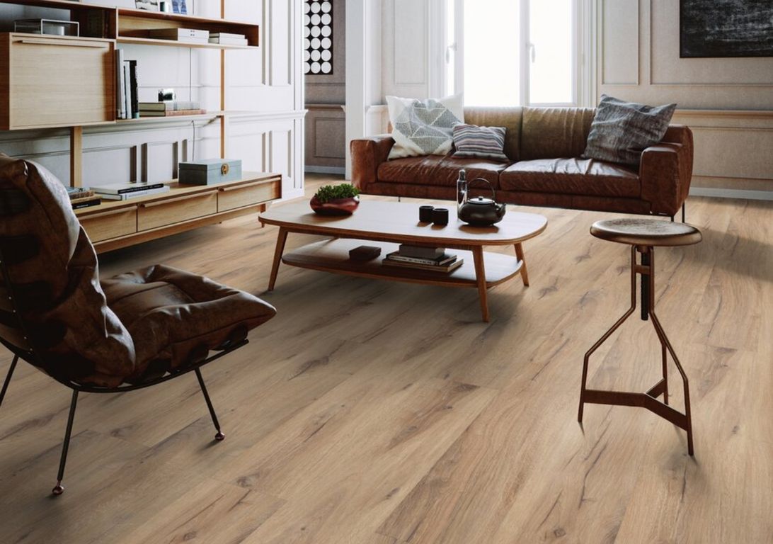 Sol vinyle VIRTUO 55 RIGID ACOUSTIC XL Gerflor, Bois daintree honey, lame 22.90 x 149.20 cm