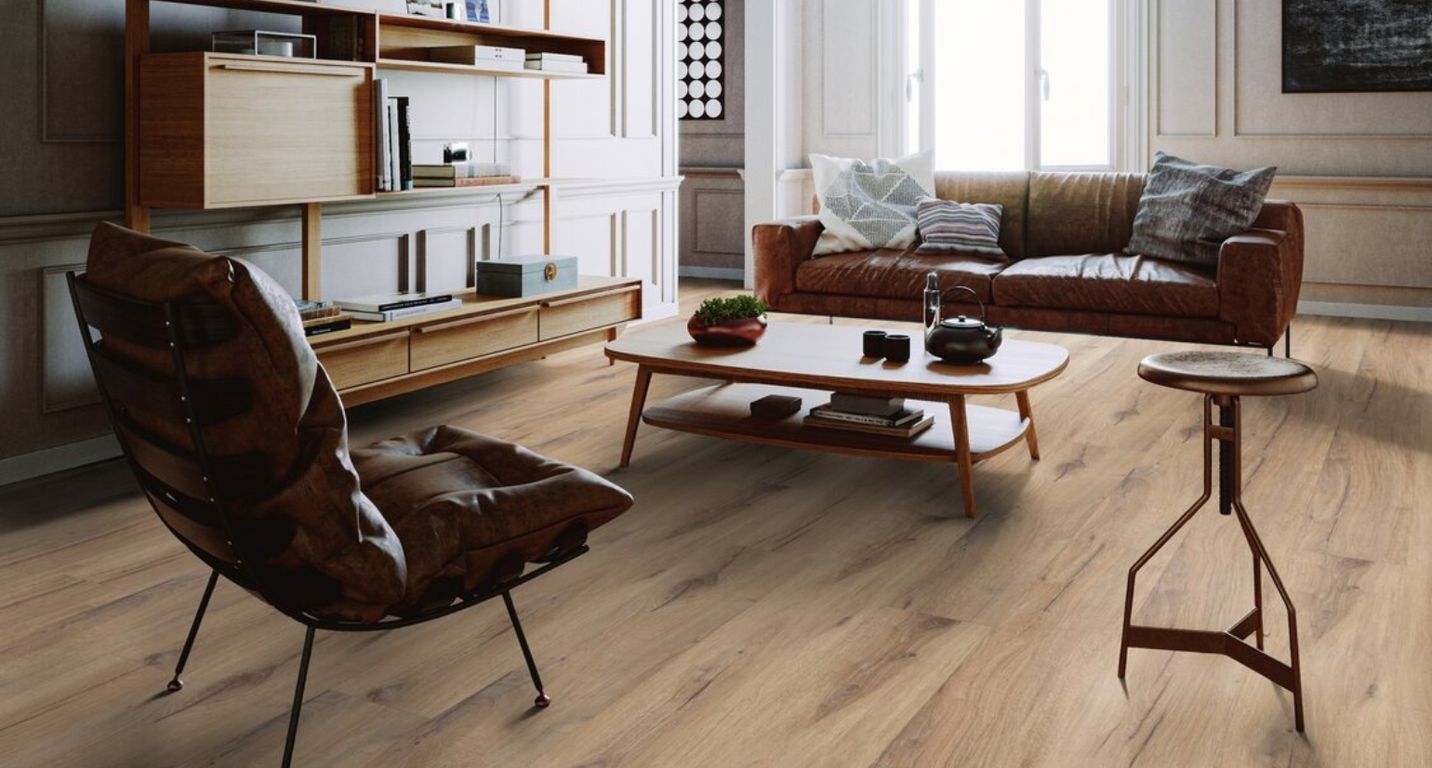 Sol vinyle VIRTUO 55 RIGID ACOUSTIC XL Gerflor, Bois daintree honey, lame 22.90 x 149.20 cm