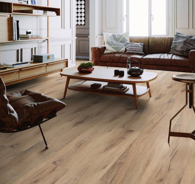 Sol vinyle VIRTUO 55 RIGID ACOUSTIC XL Gerflor, Bois daintree honey, lame 22.90 x 149.20 cm