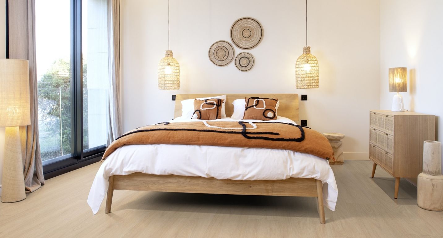 Sol vinyle VIRTUO 55 RIGID ACOUSTIC XL Gerflor, Bois blomma beige, lame 22.90 x 149.20 cm