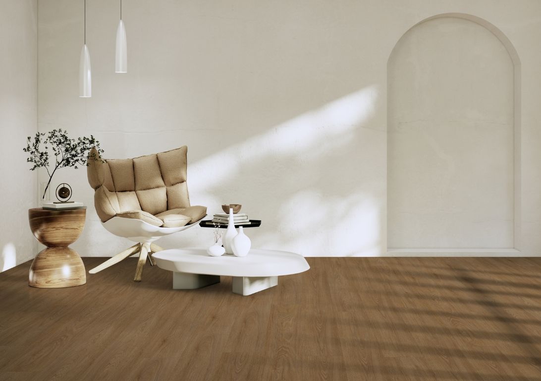 Sol vinyle VIRTUO 55 RIGID ACOUSTIC XL Gerflor, Bois blomma brown, lame 22.90 x 149.20 cm