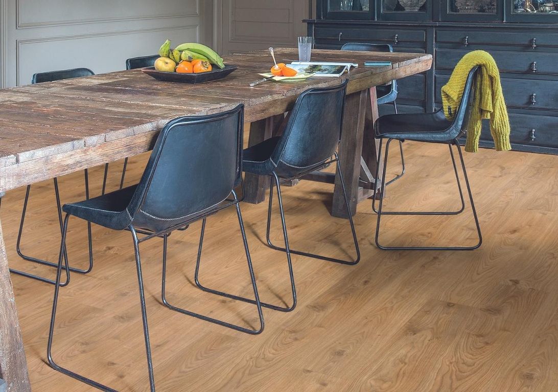 Sol vinyle ALPHA VINYL BLOS Quick Step, Bois chêne cottage naturel, lame 18.90 x 125.10 cm