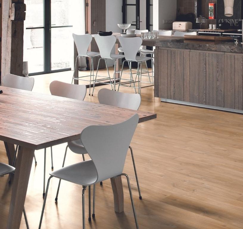 Sol vinyle ALPHA VINYL BLOS Quick Step, Bois chêne canyon naturel, lame 18.90 x 125.10 cm