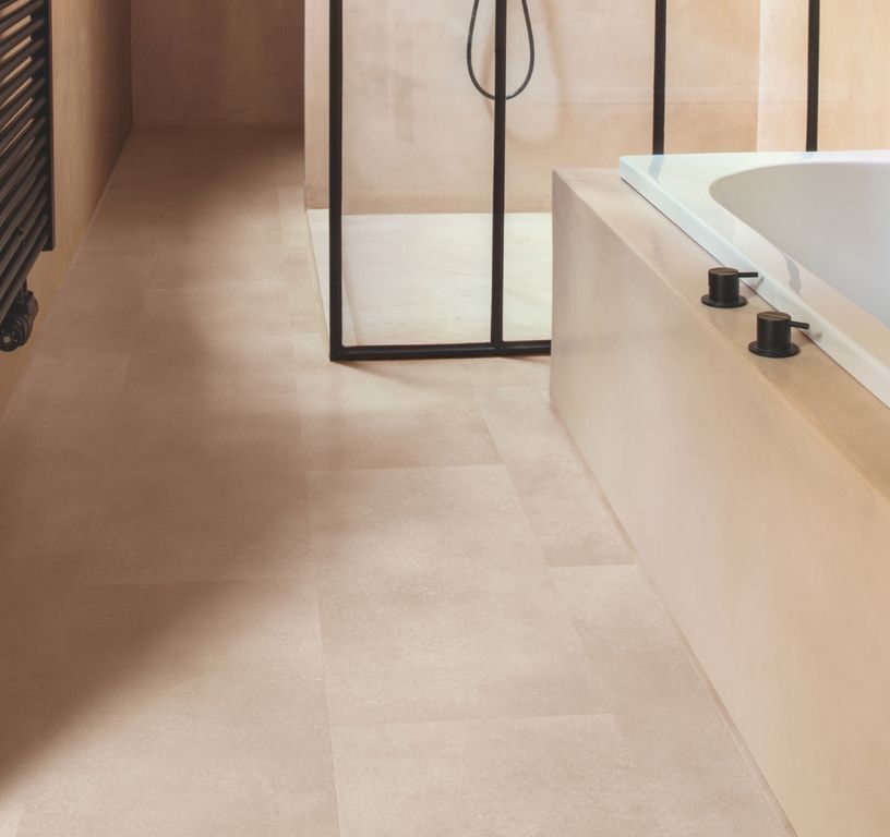 Sol vinyle ALPHA VINYL ORO  Quick Step, Béton roche corallienne, dalle 30.30 x 60.96 cm