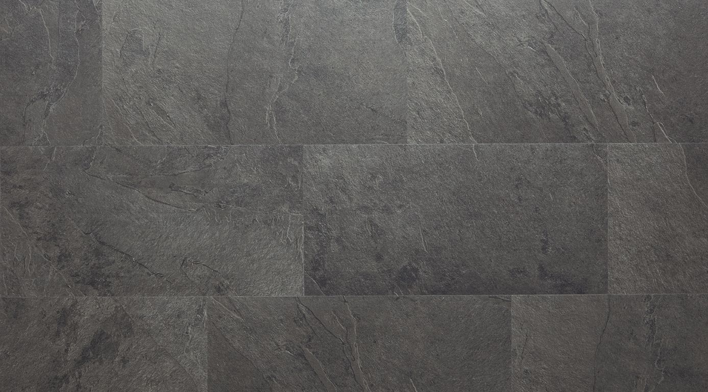 Sol vinyle ALPHA VINYL ORO  Quick Step, Pierre ardoise noire, dalle 30.30 x 60.96 cm