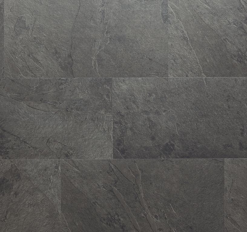 Sol vinyle ALPHA VINYL ORO  Quick Step, Pierre ardoise noire, dalle 30.30 x 60.96 cm