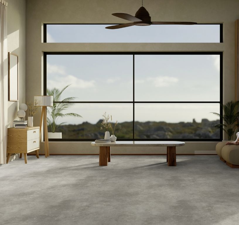 Sol vinyle rouleau TEXLINE NATURE 3M Gerflor, Béton gris moyen, rouleau 3.00 m