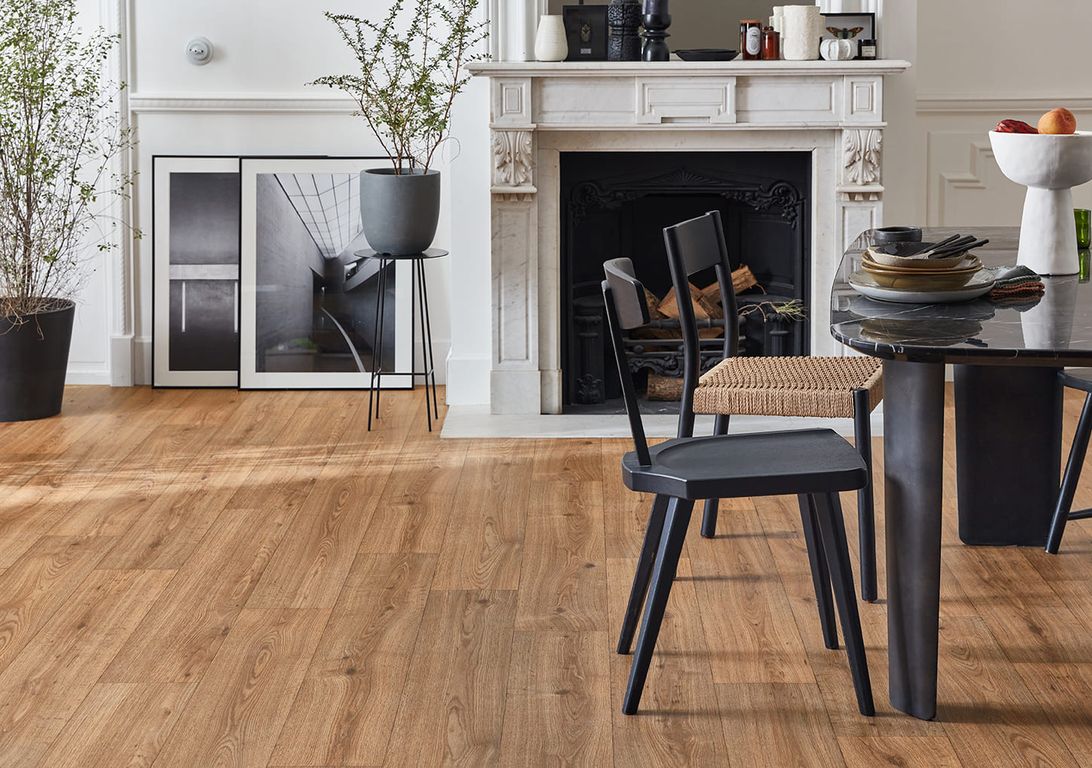 Sol vinyle rouleau TEXLINE NATURE 3M Gerflor, Bois marron moyen, rouleau 3.00 m