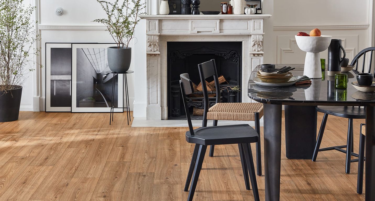 Sol vinyle rouleau TEXLINE NATURE 3M Gerflor, Bois marron moyen, rouleau 3.00 m