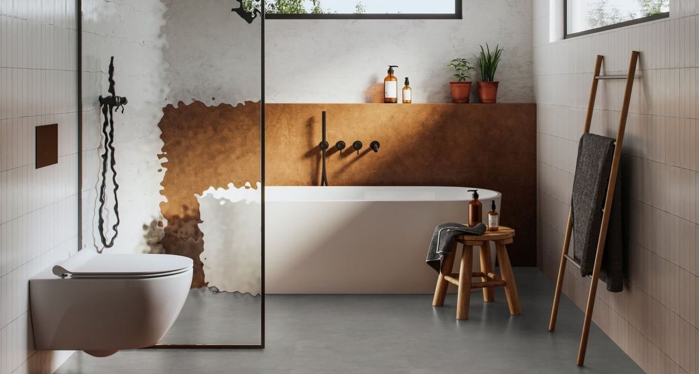 Sol vinyle rouleau TEXLINE NATURE 3M Gerflor, Béton shade light grey, rouleau 3.00 m