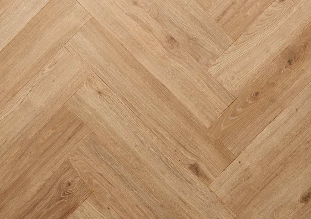 Sol stratifié MANOR BATON ROMPU , aspect Marqueterie chene moyen, lame 13.10 x 64.30 cm