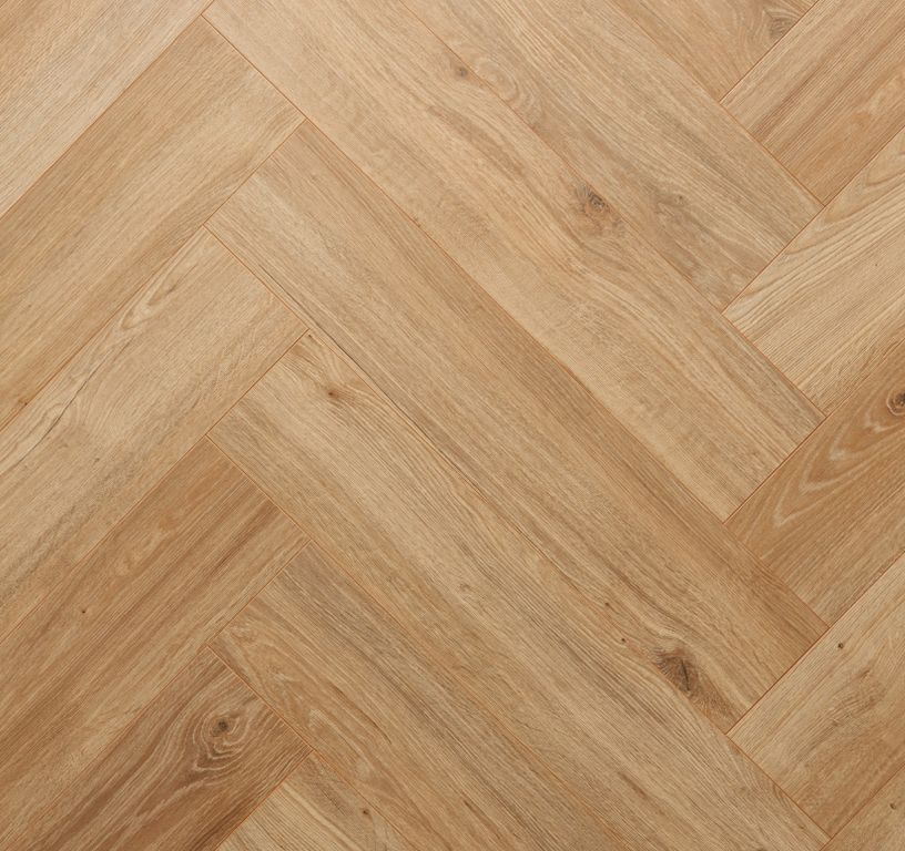 Sol stratifié MANOR BATON ROMPU , aspect Marqueterie chene moyen, lame 13.10 x 64.30 cm