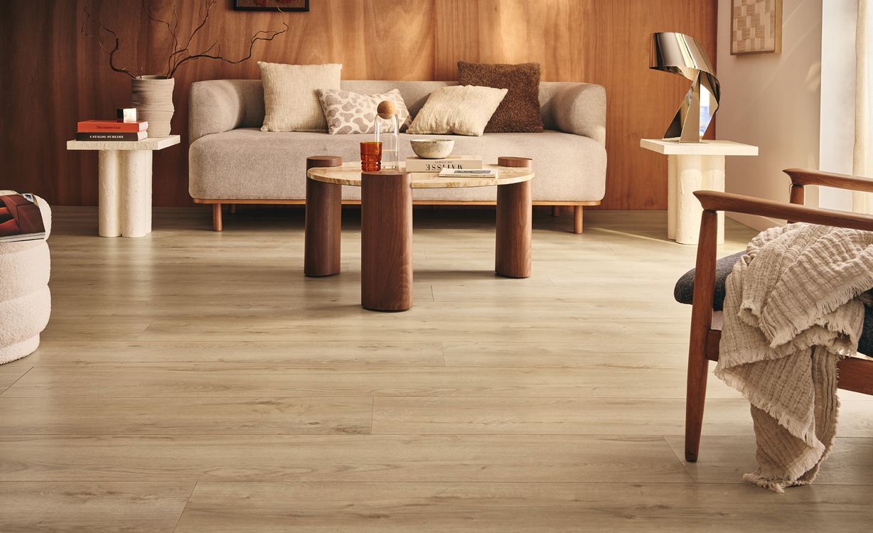 Sol stratifié GRANDE XXL HYDRO , aspect Bois chêne clair, lame 24.10 x 179.00 cm