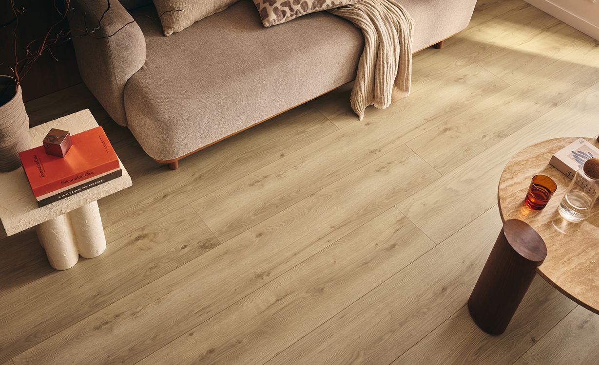 Sol stratifié GRANDE XXL HYDRO , aspect Bois chêne clair, lame 24.10 x 179.00 cm