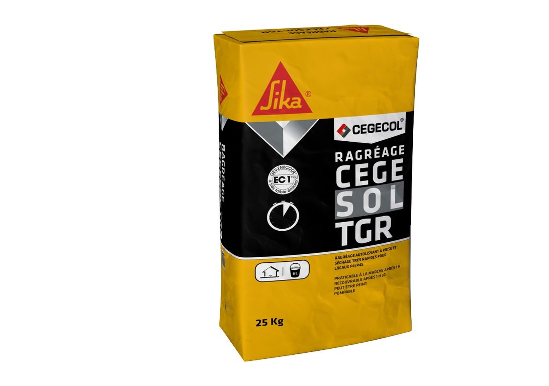 Enduit de ragréage  CEGECOL CEGESOL TGR Bg ,  25.00 kg