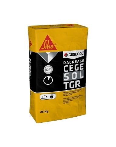 Enduit de ragréage  CEGECOL CEGESOL TGR Bg ,  25.00 kg