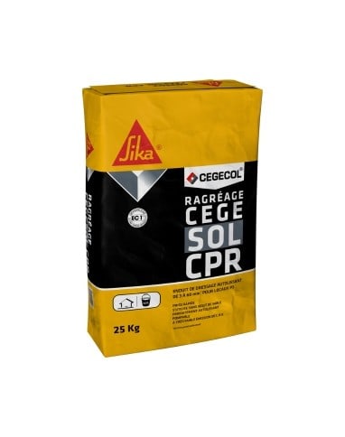 Enduit de ragréage  CEGECOL CEGESOL CPR Bg ,  25.00 kg