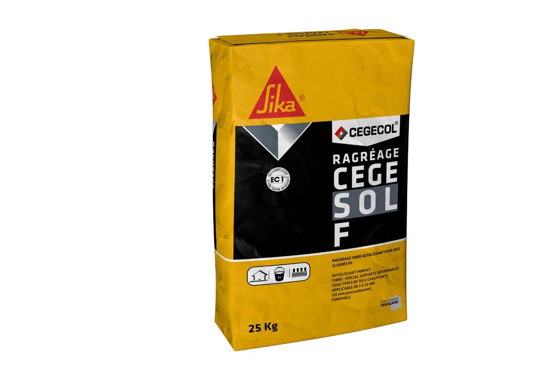 Enduit de ragréage  CEGECOL CEGESOL F Bg ,  25.00 kg