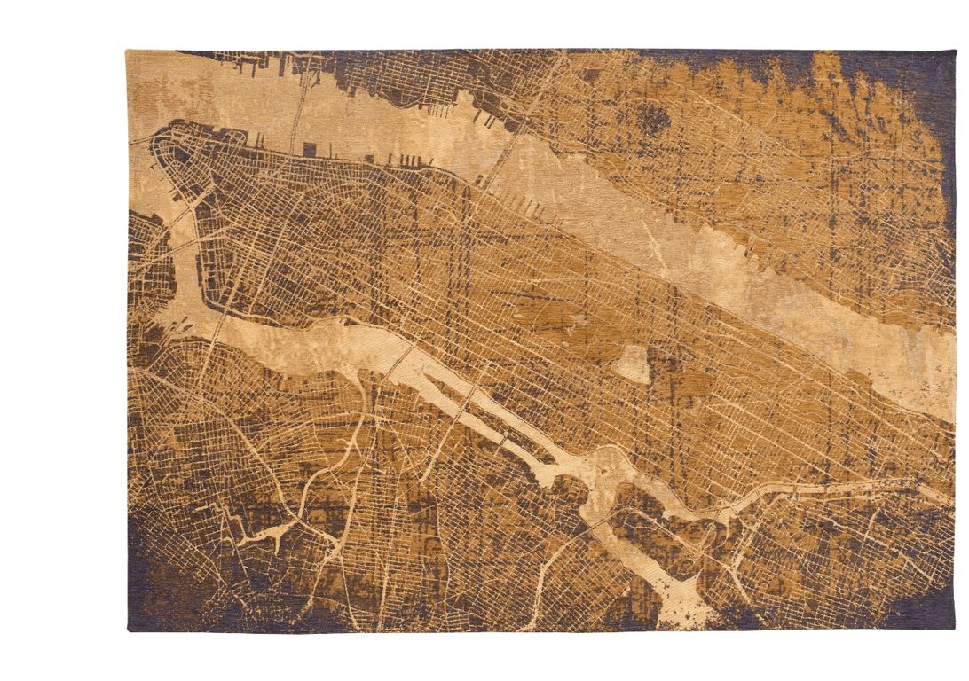 Tapis NEW YORK CITIES Louis De Poortere, graphique  Gatbsy Gold