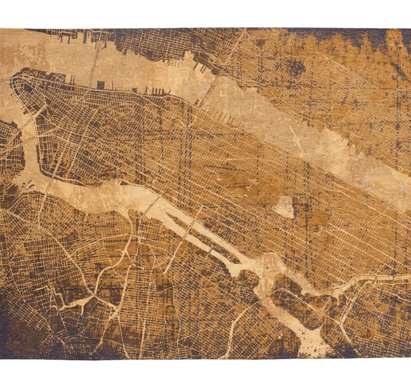Tapis NEW YORK CITIES Louis De Poortere, graphique  Gatbsy Gold