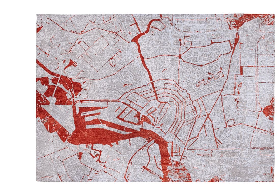 Tapis AMSTERDAM Louis De Poortere, graphique  Orange Cut