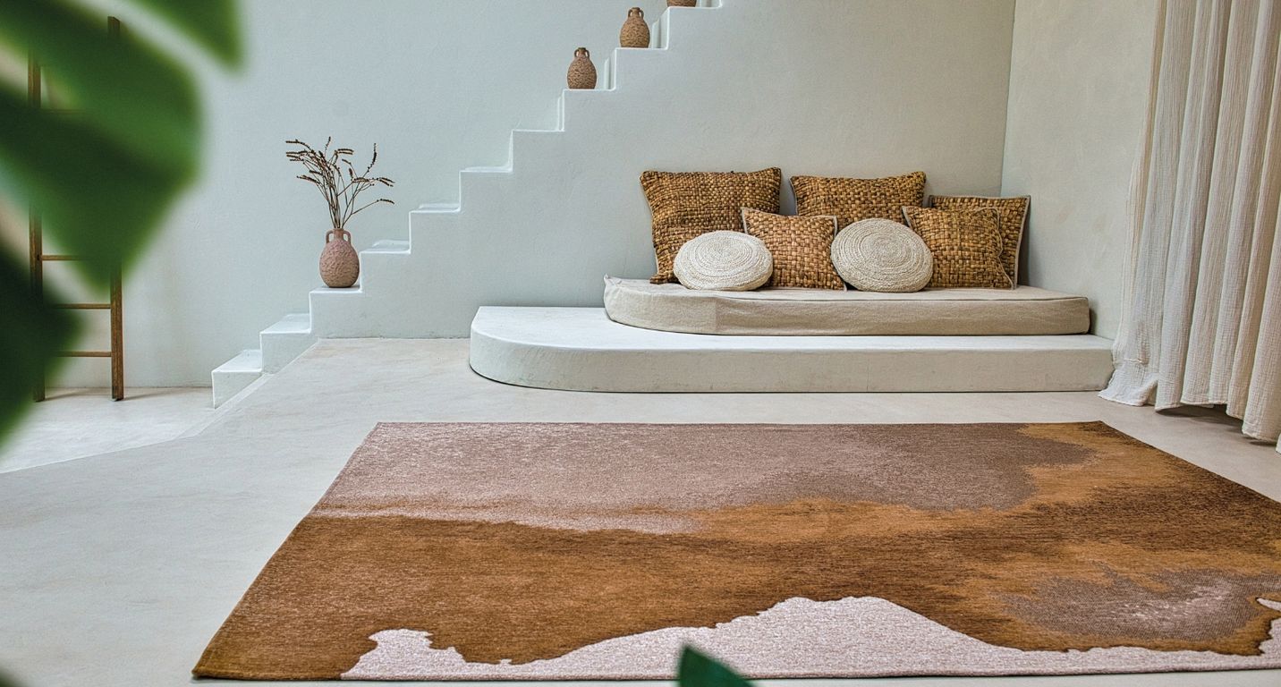 Tapis LAGOON Louis De Poortere, effacé  Chestnut