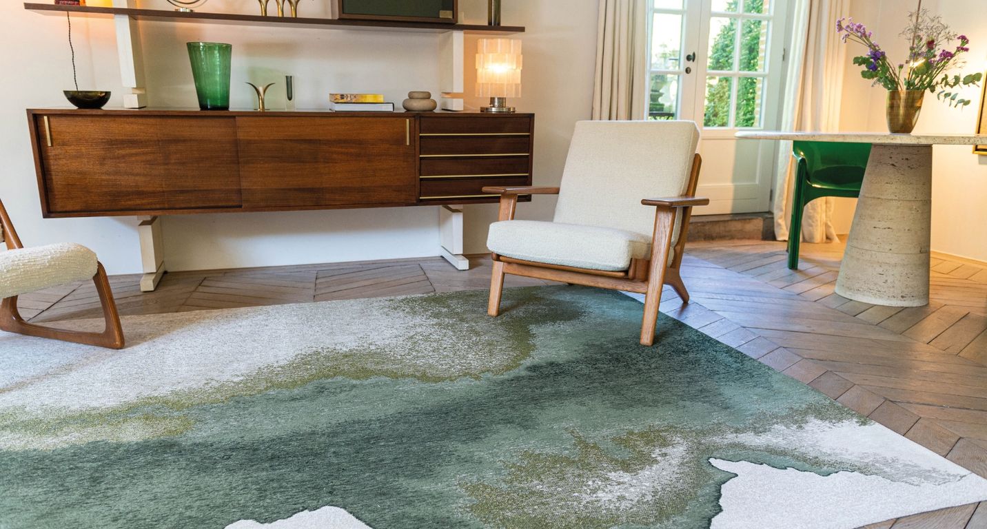 Tapis LAGOON Louis De Poortere, effacé  Palm Green