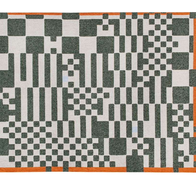 Tapis CHESS Louis De Poortere, carreau  Deep Green