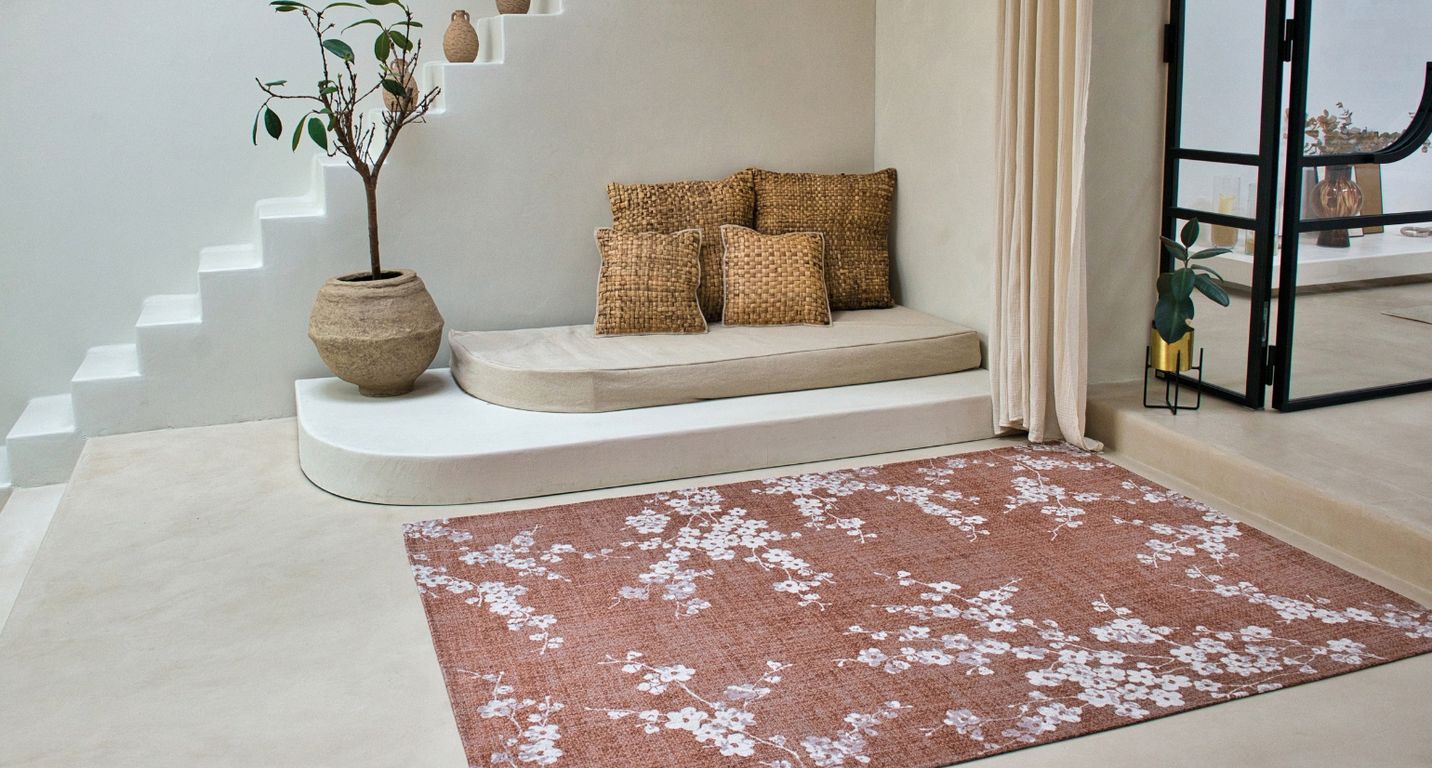 Tapis SAKURA Louis De Poortere, fleur  Copper Pink