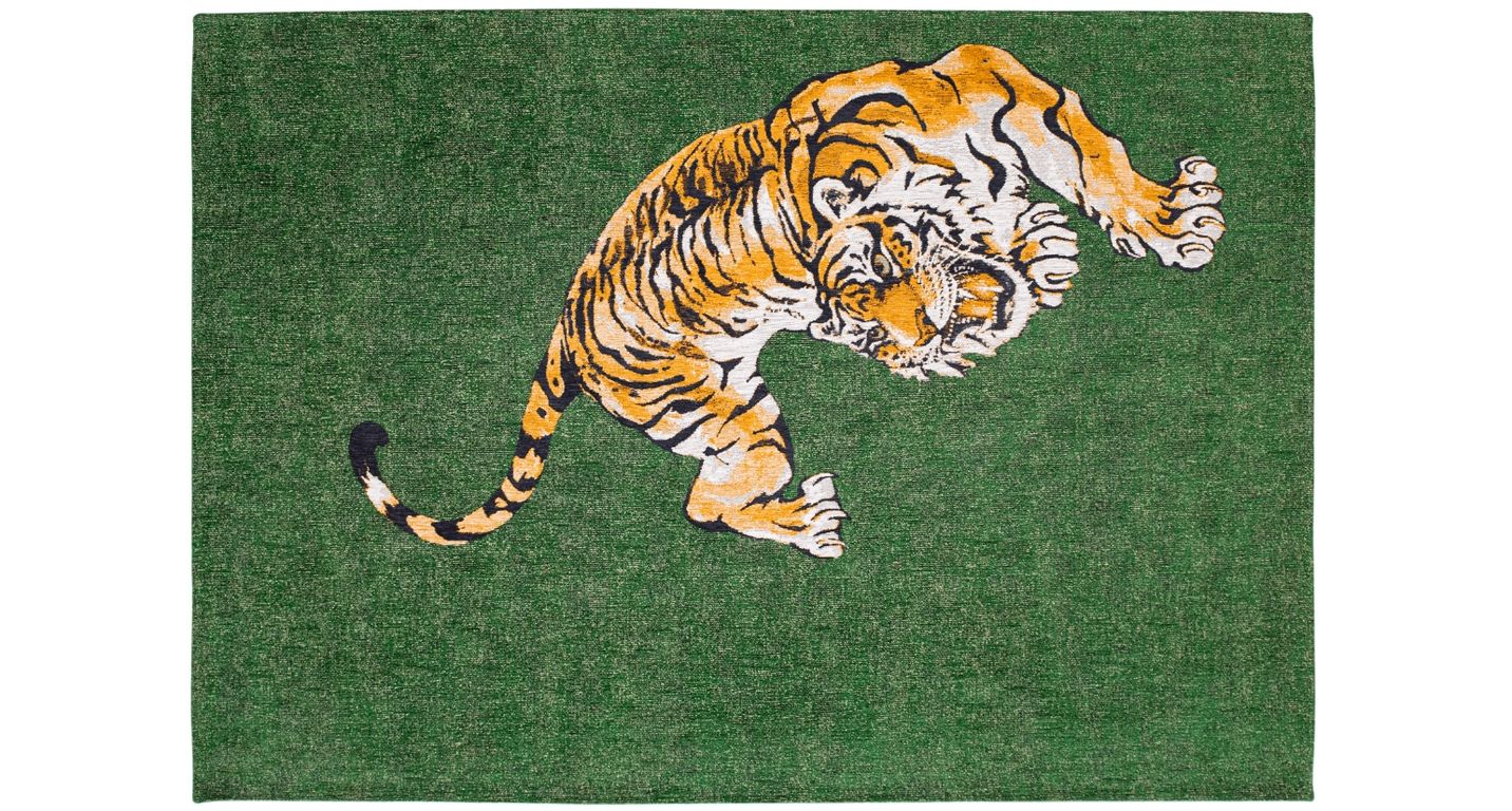 Tapis TIGER Louis De Poortere, graphique  Green On Fire