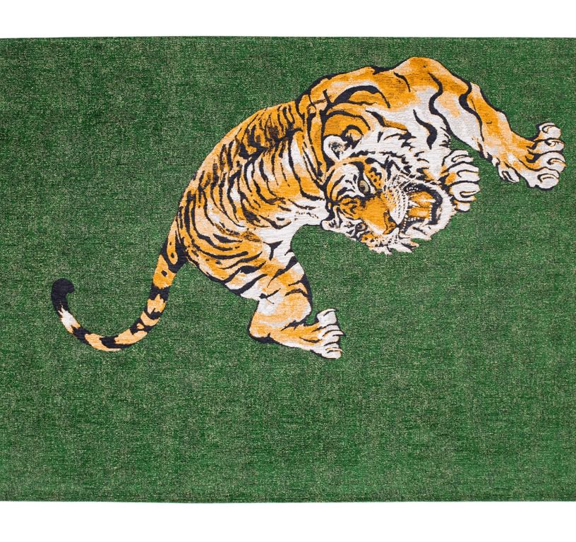 Tapis TIGER Louis De Poortere, graphique  Green On Fire