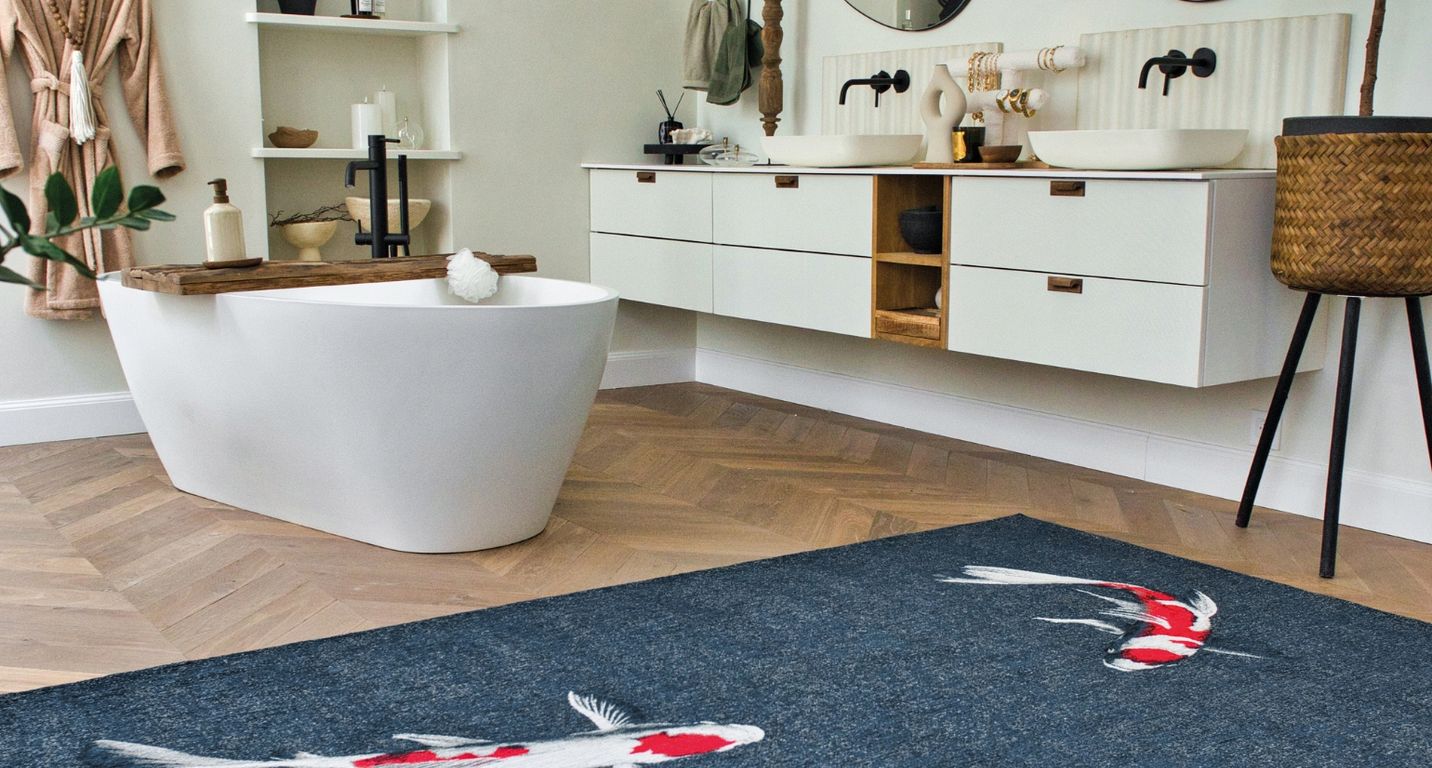 Tapis KOI Louis De Poortere, graphique  Japanese Pond