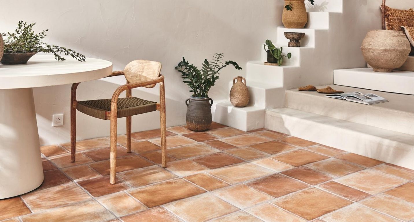 Carrelage PROVENZA GRIP, aspect pierre terre cuite, dim 58.00 x 58.00 cm