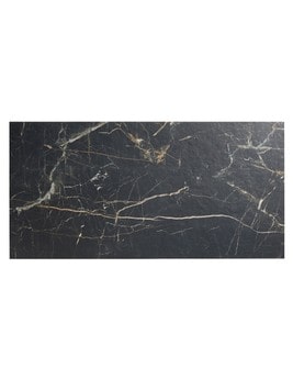 Carrelage EBENE NOIR MAT, aspect marbre , dim 61.00 x 120.00 cm