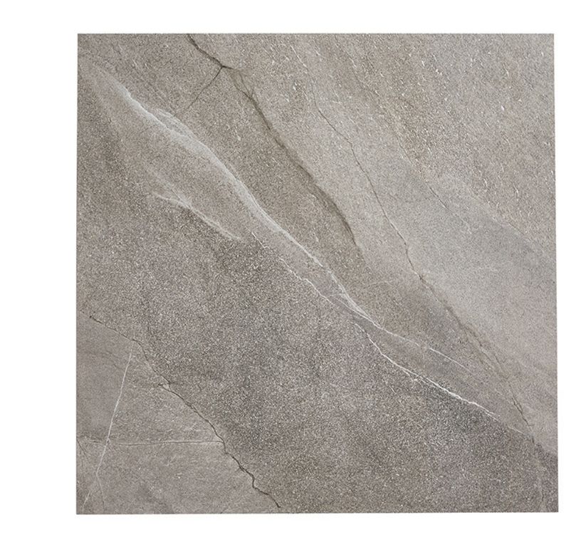 Carrelage HALLEY gris, aspect pierre gris, dim 90.00 x 90.00 cm