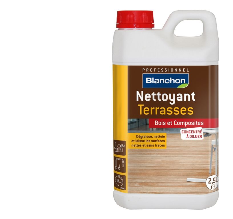 Nettoyant  TERRASSE EXTERIEURE, TRANSLUCIDE, BOIS ET COMPOSITES, 2.5L , mat, 2.50 L