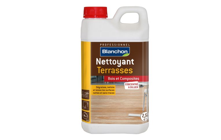 Nettoyant TERRASSE EXTERIEURE, TRANSLUCIDE, BOIS ET COMPOSITES, 2.5L , mat, 2.50 L