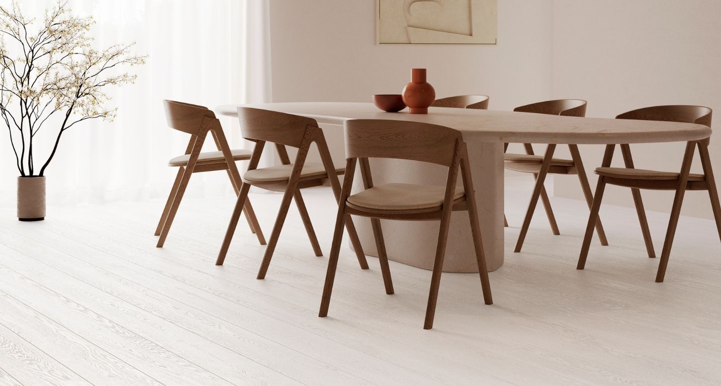 Sol vinyle rouleau WOODLINE , Bois blanc, rouleau 4.00 m