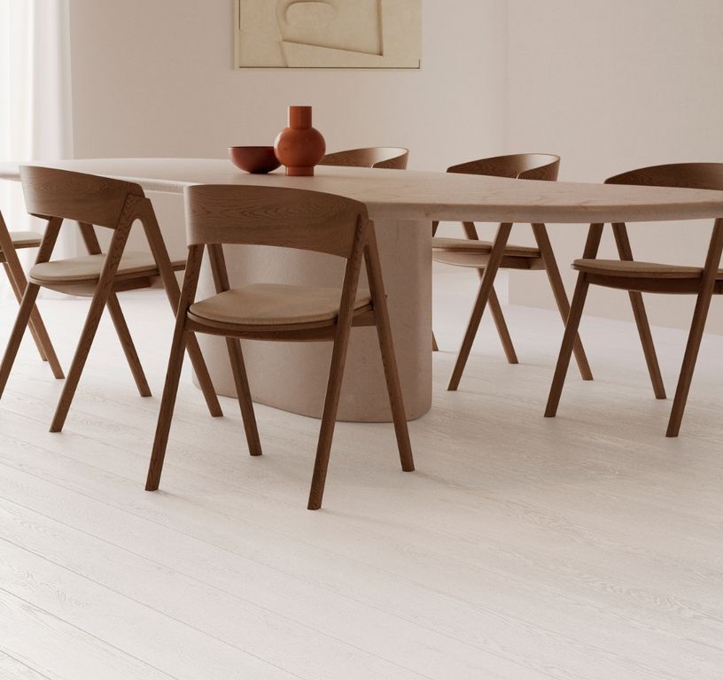 Sol vinyle rouleau WOODLINE , Bois blanc, rouleau 4.00 m