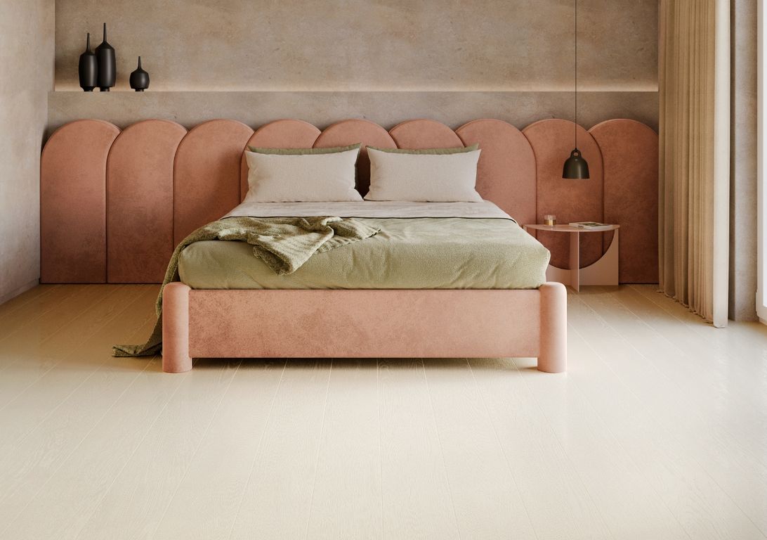 Sol vinyle rouleau WOODLINE , Bois beige, rouleau 4.00 m