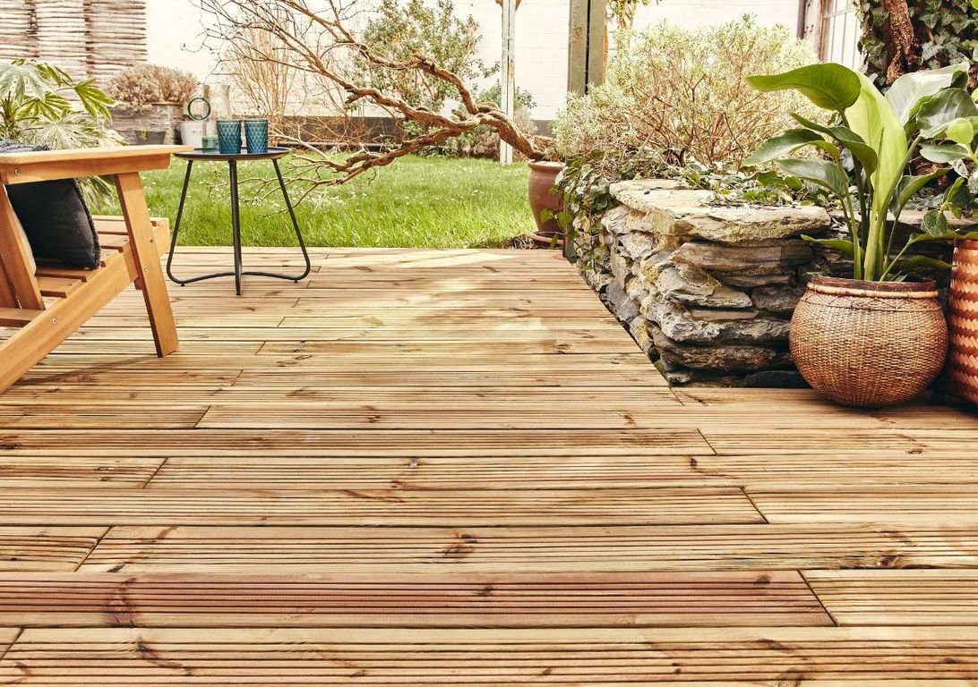 Lame de terrasse OGLIO PIN PREMIER VERT CLASSE 4, 1.95M ,l 14.50 x L 195 cm