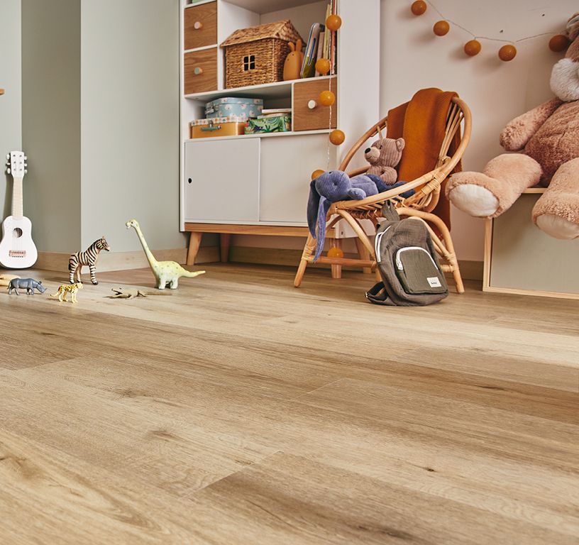 Sol vinyle TOLEDO ACOUSTIC LAME , Bois chêne naturel, lame 18.00 x 122.00 cm