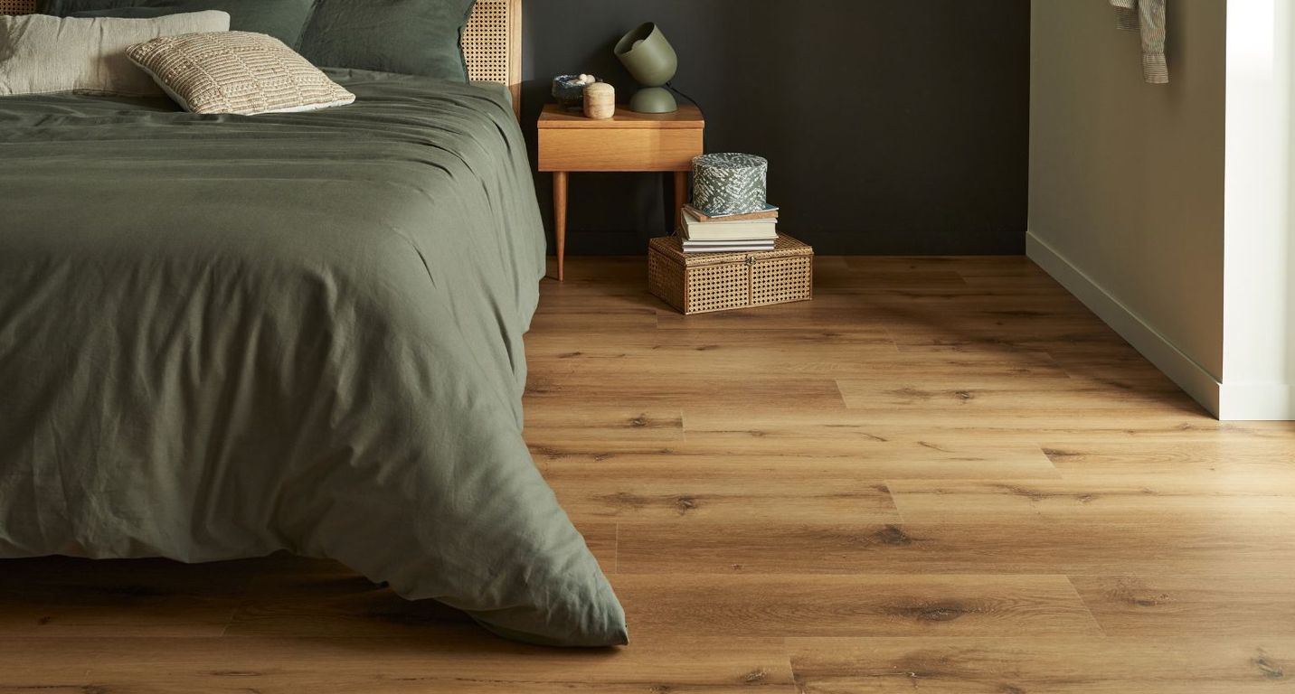 Sol vinyle TOLEDO ACOUSTIC LAME , Bois chêne doré, lame 18.00 x 122.00 cm