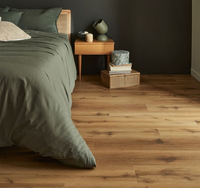 Sol vinyle TOLEDO ACOUSTIC LAME , Bois chêne doré, lame 18.00 x 122.00 cm