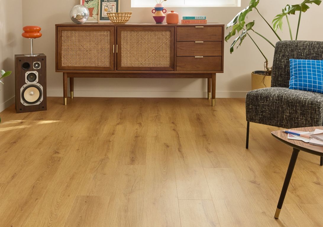 Sol vinyle TOLEDO ACOUSTIC LAME , Bois chêne blond, lame 18.00 x 122.00 cm